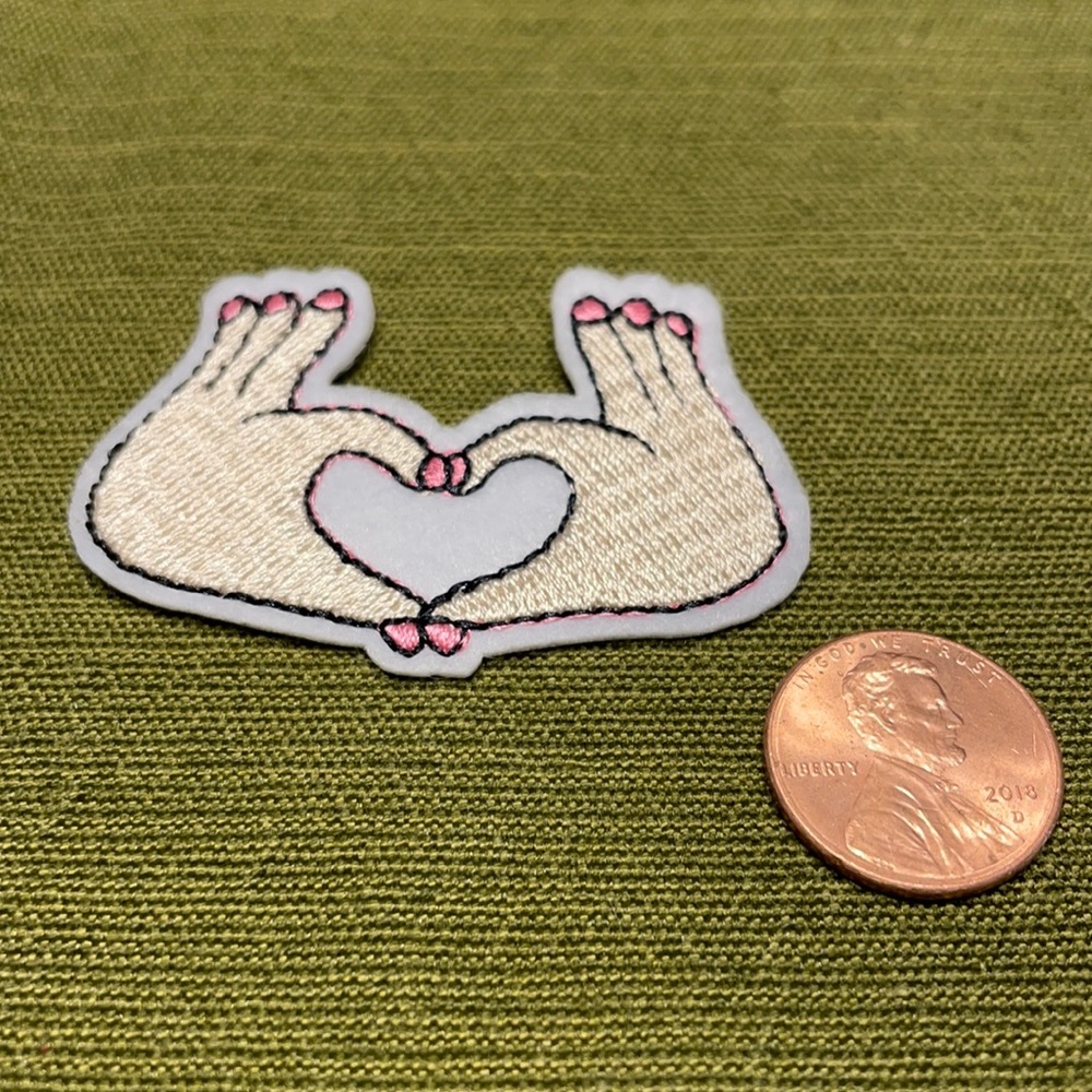 Hands Heart Iron On Patch